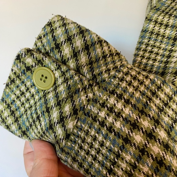Body Central Green Plaid Jacket Wool/Poly Blend Size Small - Picture 4 of 8
